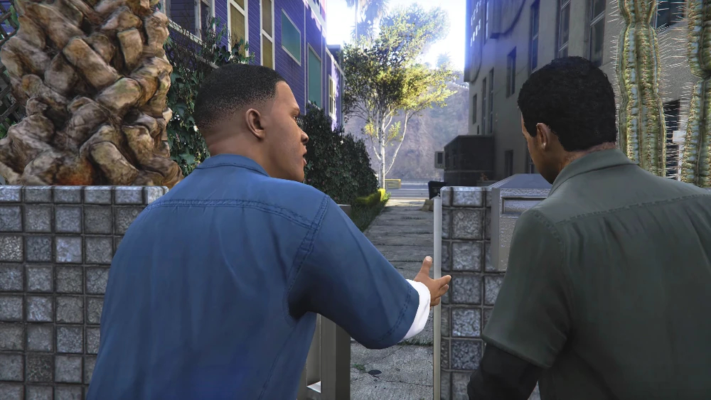 Franklin và Lamar lái xe ở Los Santos
